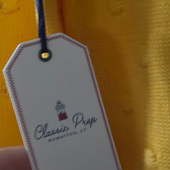 New Classic Prep Girls Elise Popcorn Cardigan Banana Cream Yellow Size 10 - Picture 12 of 15
